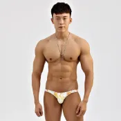 全球選品1館 生活百貨 GreatAsia海錨君男士三角游泳褲性感低腰白色無