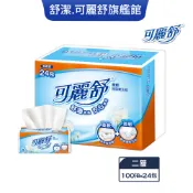 【Scott 可麗舒】柔韌抽取衛生紙 100抽x72包 (箱購)