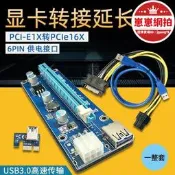 【家用首選】【哆啦A夢的百寶屋】新版 顯卡延長線轉接線PCI-E1X轉PCIe16X USB3.0卡pciex1轉x1