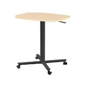 【Herman Miller】Passport 移動升降桌 - 淺木紋黑桌腳｜世代家具｜原廠授權代理商(升降桌/辦公桌)