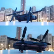空軍 積木 玩具 兼容樂高城市警察特警軍事吃雞雙螺旋直升機戰車坦克積木拼裝玩具