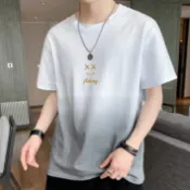 男生衣服男女衣著 短袖上衣 大學T 短T男生漸層印花短袖 韓版短T 短袖上衣 短袖T恤男ATT109【FIZZE】