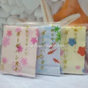 【yoyo home】日本製 財団法人大阪布帛会館  麻紗手帕 25×25cm手帕（J25） 紗布方巾 金魚/梅花/櫻花