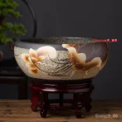 【禪意陶瓷缸】魚缸 睡蓮花盆 銅錢草缸 茶桌茶洗筆洗 養錦鯉水缸