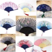 【台灣現貨⚡隔日到貨】扇子 手扇 古風 絹布 折扇 學生古風扇子 折疊日用扇 中國風書生扇 舞蹈道具男折扇 古裝扇子 古