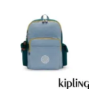 Kipling (網路獨家款)藍底撞色拼接多收納大容量後背包-HOCTOR