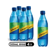 Schweppes 舒味思 氣泡水萊姆寶特瓶500ml (4入/組)