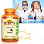 【百利市購物中心】即期良品【美國Sundown日落恩賜】兒童精明鮪魚油DHA軟膠囊(100粒/瓶)
