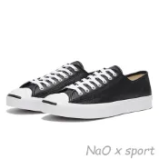 CONVERSE 中性 Jack Purcell 微笑 男女休閒鞋 皮革 黑 164224C