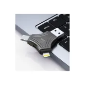 (店+)128GB三合一手機隨身碟 Lightning Type-C USB3.0 擴容備份U盤