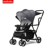 【品質保固 免運】SEEBABY聖得貝二胎大小寶雙人可折疊出行神器嬰兒手推車童車bb車嬰兒手推車 寶寶推車 嬰