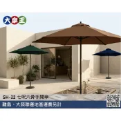 【大傘王】免運現貨  7呎6骨手開鐵骨傘 市集傘 庭園傘 遮陽傘 大傘 庭院傘 擺攤傘 操作方便   P1 SH-22