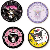 🔥三麗鷗時鐘 Kuromi Wall Quartz 家居裝飾女孩可愛家用時鐘公主房間女孩臥室卡通 Kuromi 掛鐘