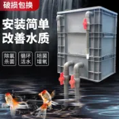 魚池過濾箱 戶外魚池過濾 過濾器 魚缸過濾器周轉箱過濾盒三合一水循環過濾系統自制 diy上置滴流盒