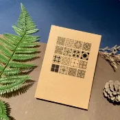 | 花磚線條 | 手工穿線膠裝筆記本 格紋內頁