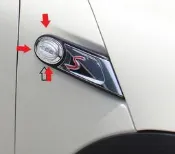 圓夢工廠 Mini R55 R56 Cooper S 2007~2014 改裝 鍍鉻銀 側燈框飾貼 方向燈飾框貼