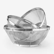 Fine Mesh Strainer Colander for Pasta Rice Fruit Wash Baske