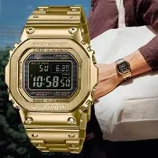 【CASIO 卡西歐】G-SHOCK 全金屬 太陽能 智慧藍牙電波錶 男錶 卡西歐 手錶 送禮(GMW-B5000GD-9)