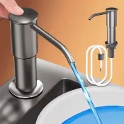 水槽按壓延長皂液器(洗碗精 壓取器 按壓瓶 擠壓器 延長管 流理臺 洗菜池 洗潔精壓取器 皂液按壓)