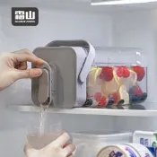 日本霜山 按壓式戶外用大容量冷水壺(附濾嘴)-3.5L-多色可選