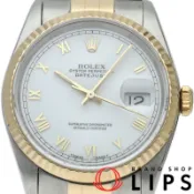 【DOKODEMO】勞力士 Datejust 男士腕錶 16233(W) K18YG/SS 男士腕錶 白色拋光 1995 年 極佳狀態 [二手]