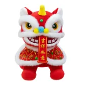 Ready Stock 35CM 新年喜慶舞獅毛絨玩具獅子公仔過節客廳臥室裝飾娃娃兒童安撫玩偶生日禮物