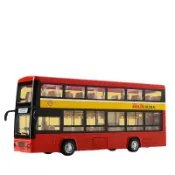百家樂百貨市場 【聲光玩具】合金雙層巴士 模型玩具 CCA1:48 模型車 玩具車 室內遊戲