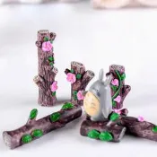 【微景小舖】大號 桃花 樹葉樹樁(單入)微景觀多肉植物苔蘚盆栽擺件 DIY花盆裝飾品 園藝水族造景擺件 拍攝道具 公仔