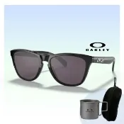 【Oakley】Frogskins 亞洲版 休閒抗UV太陽眼鏡(OO9245-75 Prizm grey 鏡片)