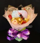 X射線 精緻禮品 小美人魚海洋夢境化妝包金莎捧花，迪士尼/情人節金莎花束/頒獎/畢業花束/畢業典禮/情人節禮物/送禮/捧花/節慶/婚禮小物/生日禮物/交換禮物/告白/求婚，X射線【Y042382】