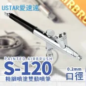 鼎盛貿易行 優速達s120噴筆 模型工具 高達上色 0.2mm口徑雙動尾調噴槍S-120