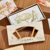 闆娘推薦🌈金屬書籤鏤空古風精緻扇子書籤學生用古典國風生日禮物送老師朋友