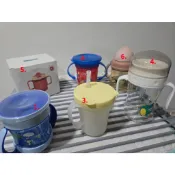 二手轉賣 寶寶學習杯 嬰兒學飲杯 幼童吸管杯 雙把手水杯  360度防漏防拔 NUK NUBY EDISON 小獅王辛巴