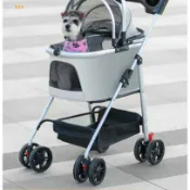 皇家家具✨寵物推車 狗推車 貓推車 可折疊寵物推車外出狗貓咪包輕便分離提籃中小型犬手推車