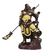 【開運方程式】黑紫檀關公 武財神佛像黃金戰袍精雕款(木雕招財開運擺件陽宅風水禮/入厝禮盒送禮開運)