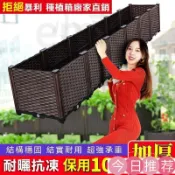 古書堂 【可開發票】精選 種菜神器長方形樓頂家庭陽臺塑料大花盆戶外庭院種菜盆蔬菜種植箱