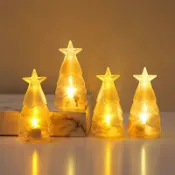 LED 磨砂聖誕樹燈飾 星星樹 聖誕節 造型燈 裝飾燈 擺飾燈 小夜燈 耶誕節 居家佈置 派對 擺飾擺件【BlueCat】【XM0701】
