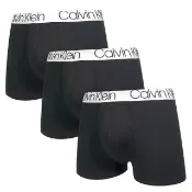 【CALVIN KLEIN】男內褲 三入組 Chromatic 絲質舒適 平口褲/四角褲/CK內褲(05黑三件)