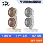 鴻嘉源【買一送一】 雙頭渦輪循環扇 雙頭風扇 多角度調整 定時風扇 多檔風速 循環扇 風扇 電風扇 靜音扇 桌扇 立扇