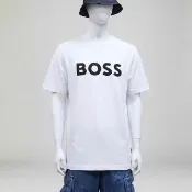 【BOSS】BOSS 印花短袖T恤(白)