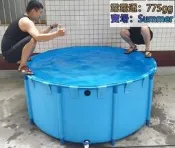 廠家 帆布養魚池折疊加厚暫養池塑膠水池錦鯉養殖魚缸專用防水布魚池