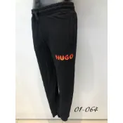 高雄凡賽斯歐洲精品 HUGO BOSS BOSS 褲管火焰字體 黑色 素面 長褲 長棉褲