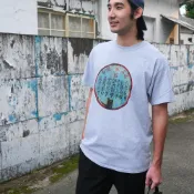《自做自售》復古 T-shirt - 台灣客運（中麻灰色）　中性 男女皆宜 禮物推薦 台灣特色