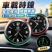 台灣發貨🏍✔車用時鐘✔ 精鋼車用時鐘星空 夜光 鐘錶 車內用電子錶 儀表臺 時間表 石英錶隨意貼