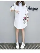 日韓服飾*米妮印花長版襯衫(白)＊韓國連線＊*現貨*休閒舒適款*原價520-特價398**3s潮流屋