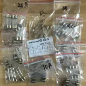 協貿國際日用品生活10館 玻璃保險絲 保險管 熔斷器包盒 6*30mm 0.1A-20A 11種各5只混合裝