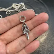 （Rainbow預購）CH克羅♥s925纯银 純銀寶劍吊墜項鏈嘻哈個性潮流朋克時尚男女銀飾