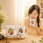 馬克杯 手繪插畫 - 耶穌系列 / 以耶和華為樂 / 鶯歌無毒環保製作