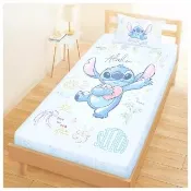 【享夢城堡】天絲卡通二件式床包枕套組－單人3.5x6.2-迪士尼史迪奇Stitch 海景時光-藍
