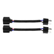 [商城] 大燈電線插座,即插即用尾纖耐熱 2 件 PVC 塑料 H4 至 H13 適配器汽車抗老化